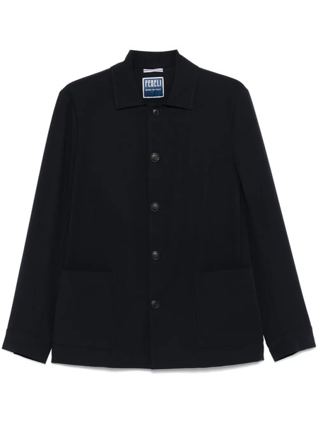  Fedeli Sobrecamisa Con Botones - Azul 