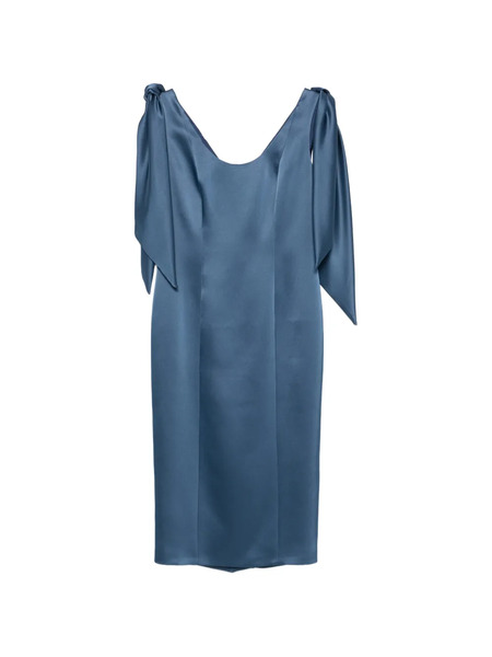  Fely Campo Vestido Midi Drapeado - Azul 
