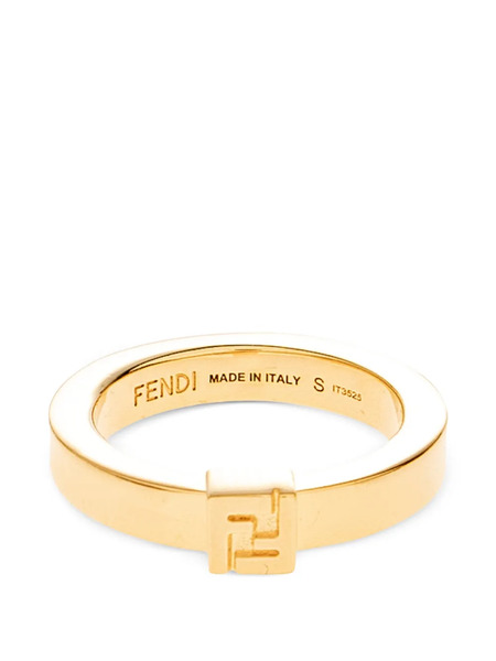  Fendi Anillo Con Logo Ff - Dorado 
