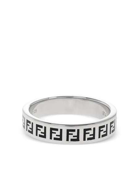  Fendi Anillo Con Logo - Plateado 