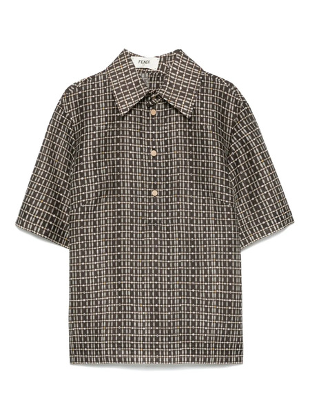  Fendi Blusa Estampada - Marrón 