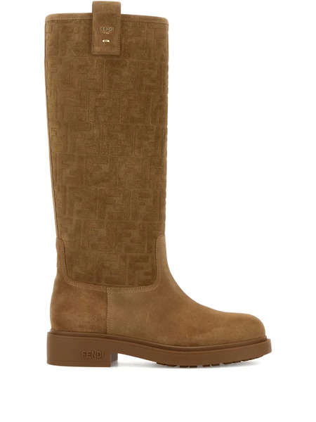  Fendi Botas Altas De Ante - Marrón 