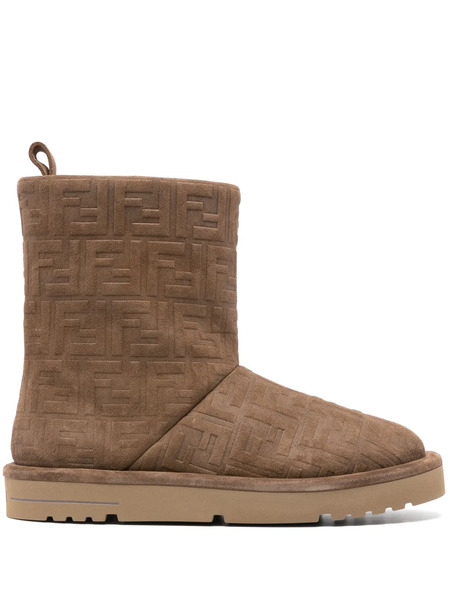  Fendi Botas Con Logo Ff En Jacquard - Neutro 