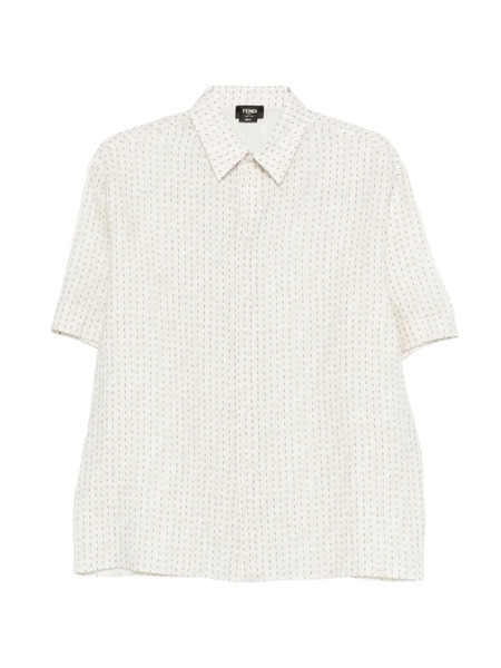  Fendi Camisa A Rayas - Neutro 