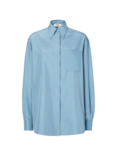  Fendi Camisa Con Bolsillos - Azul 