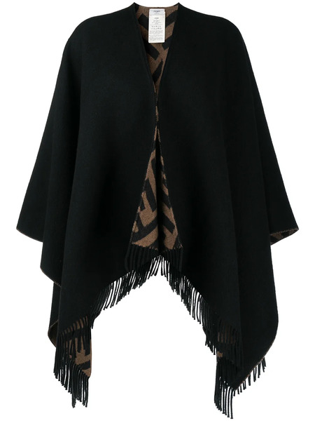  Fendi Capa Con Monograma - Negro 