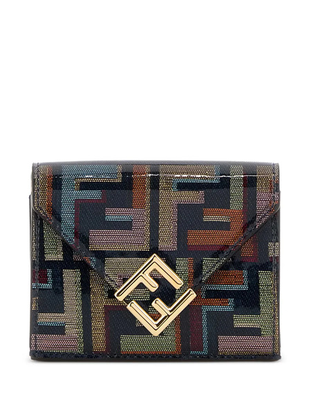  Fendi Cartera Ff Con Estampado Diamonds - Azul 