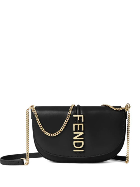  Fendi Cartera Fendigraphy Con Cadena - Negro 