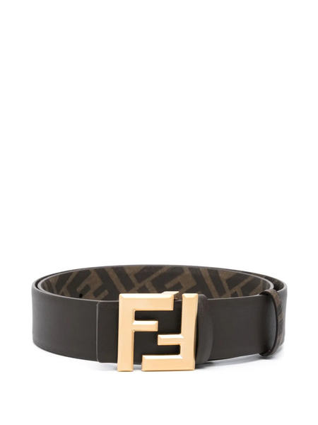  Fendi Cinturón Ff Squared Reversible - Marrón 