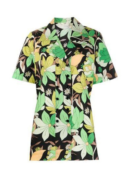  Fendi Floral Print Short Sleeve Shirt - Multicolor 