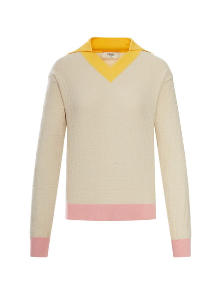  Fendi Jersey Con Cuello En V - Neutro 