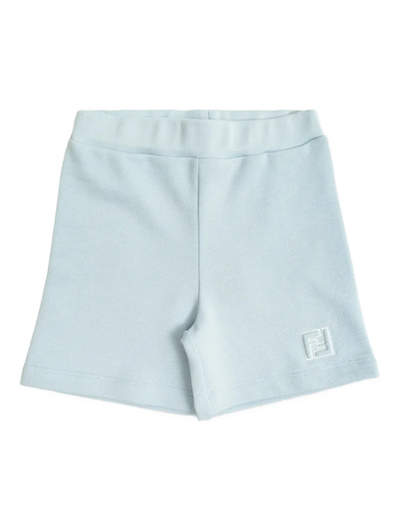  Fendi Kids Bermudas Con Logo - Azul 