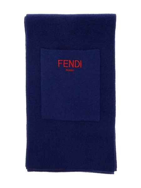  Fendi Kids Fular Con Monograma - Azul 