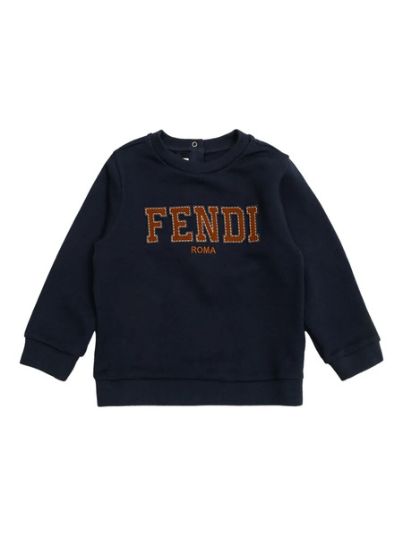  Fendi Kids Jersey Con Cuello Redondo - Azul 