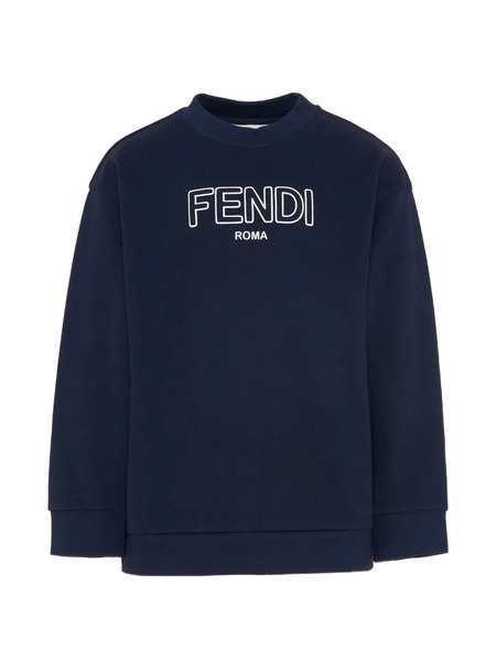  Fendi Kids Sudadera Con Logo - Azul 