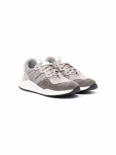  Fendi Kids Zapatillas A Paneles Con Cordones - Gris 