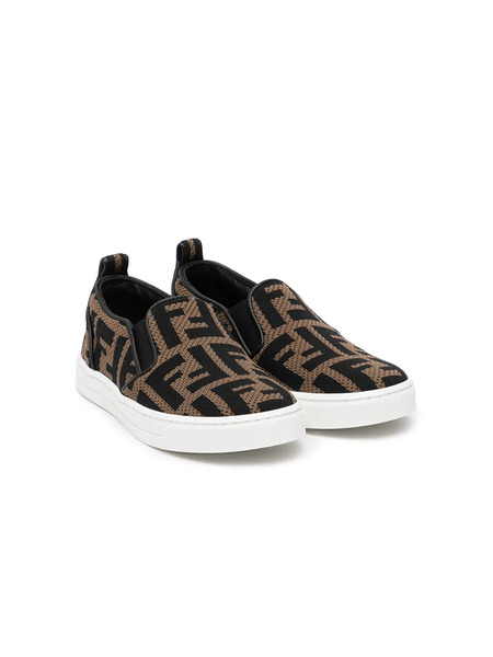  Fendi Kids Zapatillas Slip-on Con Estampado Ff - Marrón 