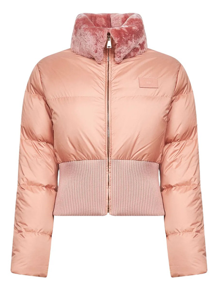  Fendi Plumífero Con Cuello De Pelo - Rosa 