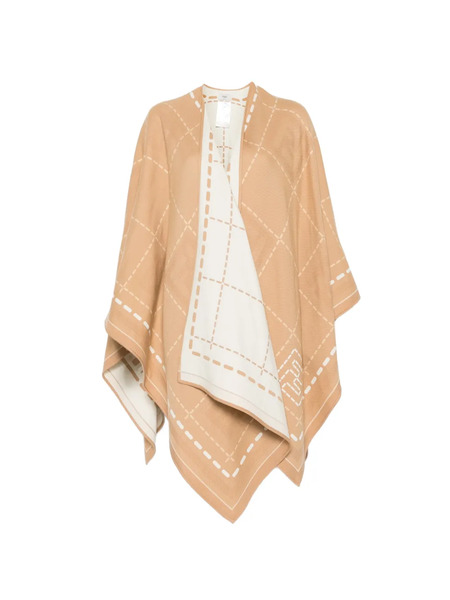  Fendi Poncho Con Motivo - Neutro 