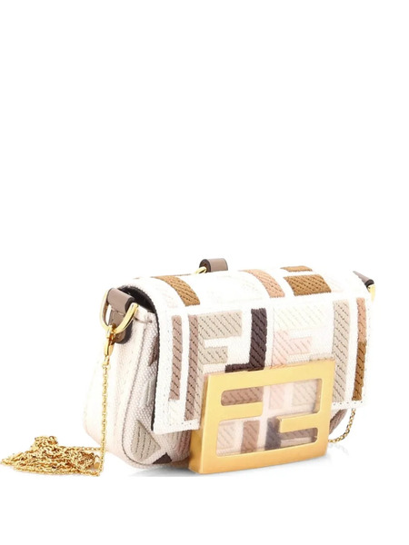  Fendi Pre-owned Bandolera Chain Baguette Nano De Lona Con Monograma Zucca Y Charm - Marrón 