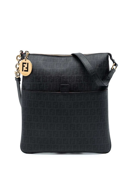  Fendi Pre-owned Bandolera De Lona Revestida Con Motivo Zucchino, Charm Y Cremallera 2000-2010 - Negro 