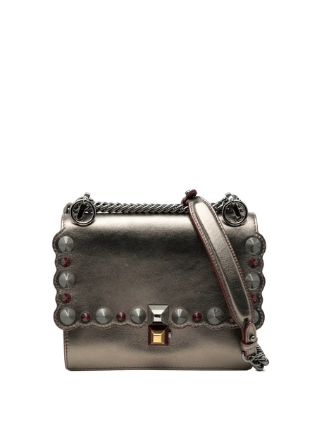  Fendi Pre-owned Bandolera Kan I Mini De Piel Metalizada Y Festoneada Con Apliques 2000-2010 - Dorado 