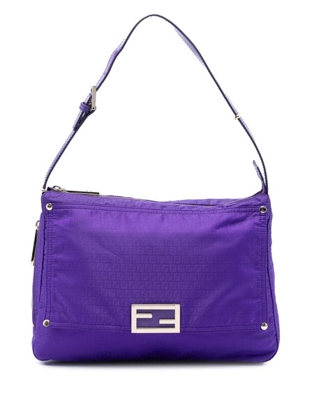  Fendi Pre-owned Bolso De Hombro Mamma Forever Micro De Nylon Con Motivo Zucchino 2010-2026 - Morado 