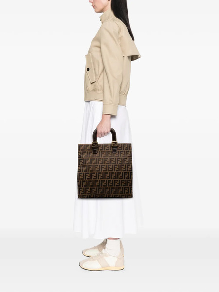  Fendi Pre-owned Bolso Shopper Zucca Canvas Twins Siglo Xx - Marrón 