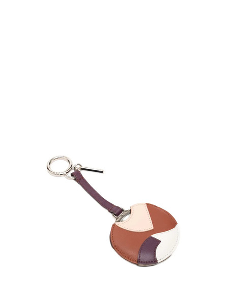  Fendi Pre-owned Llavero Compact Mirror Bag Charm Bañado En Plata Y Piel De Becerro 2014-2017 - Plateado 