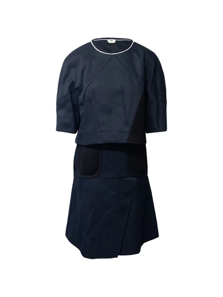  Fendi Pre-owned Vestido Estilo Capa De Malla - Azul 
