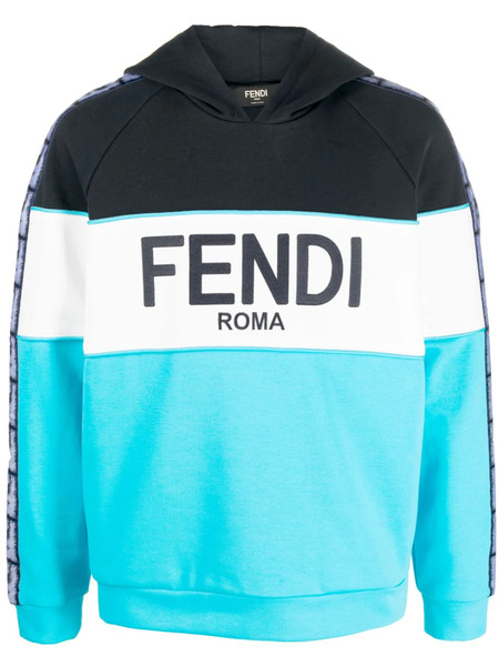  Fendi Sudadera Con Capucha Y Logo - Azul 