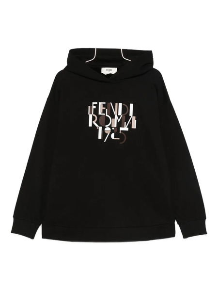  Fendi Sudadera Con Capucha Y Logo - Negro 