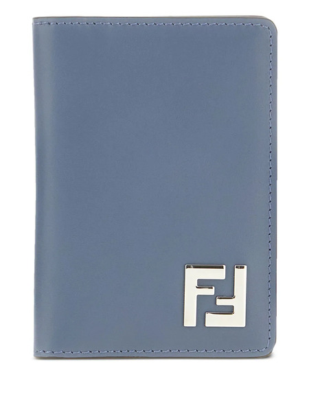  Fendi Tarjetero Con Placa Del Logo - Azul 