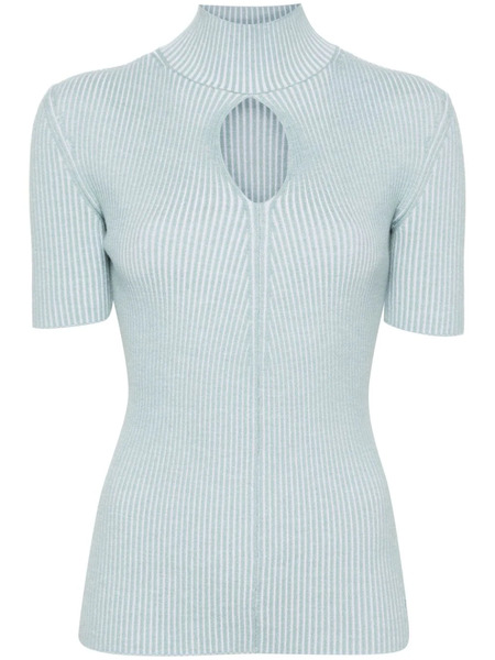  Fendi Top De Punto Con Aberturas - Azul 