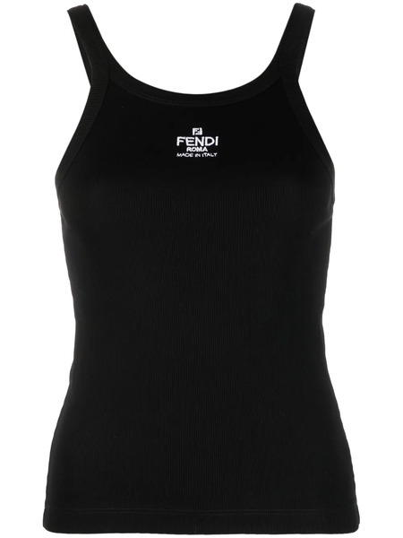  Fendi Top Sin Mangas - Negro 