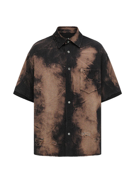  Feng Chen Wang Camisa Decayed Check - Negro 