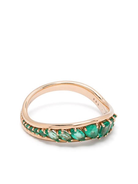  Fernando Jorge Emerald Stream Wave Ring - Rosa 