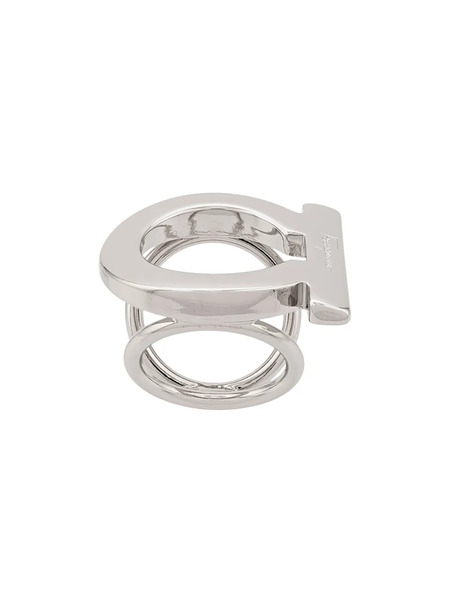  Ferragamo Anillo Con Logo - Plateado 