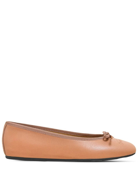  Ferragamo Bailarinas Con Detalle De Lazos - Neutro 