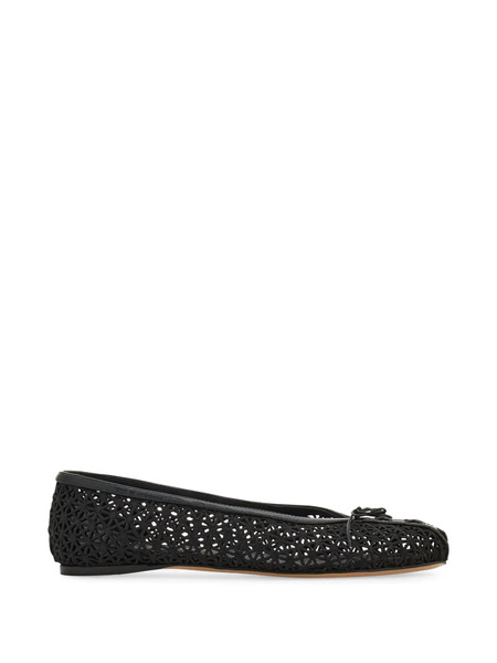  Ferragamo Bailarinas De Macramé - Negro 