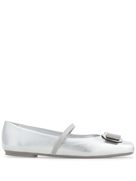  Ferragamo Bailarinas New Vara - Plateado 