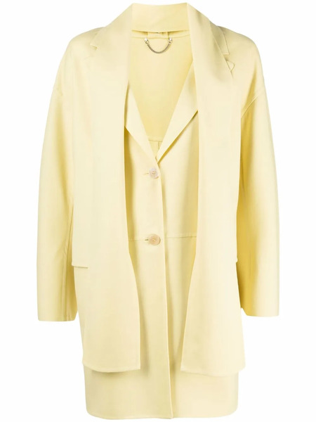  Ferragamo Blazer Con Botones - Amarillo 