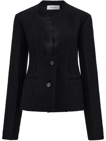  Ferragamo Blazer Con Botones - Negro 