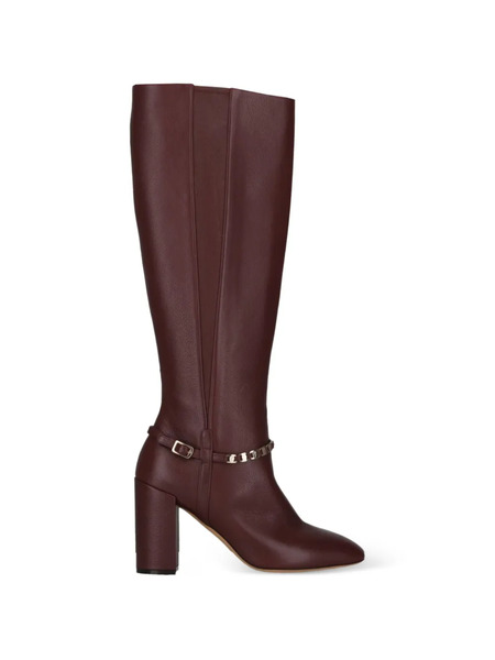  Ferragamo Botas Altas Gancini Con Cadena - Rojo 