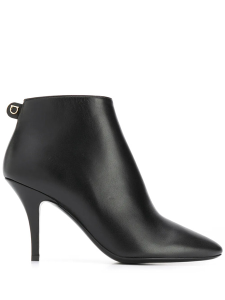 Ferragamo Botines Joan Con Tacón - Negro 