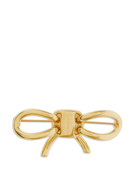  Ferragamo Broche Vara Con Lazo - Dorado 
