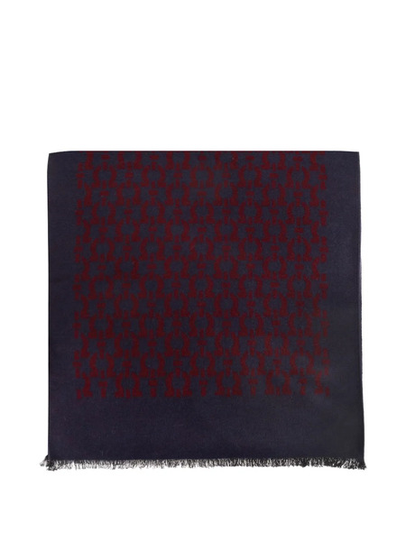  Ferragamo Bufanda Gancini En Jacquard - Azul 