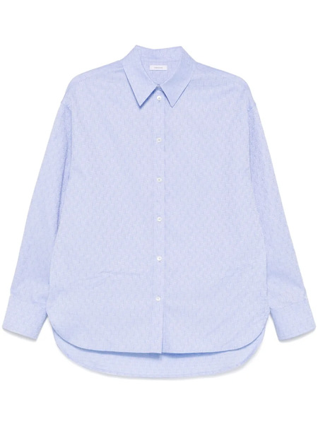  Ferragamo Camisa Con Monograma - Azul 