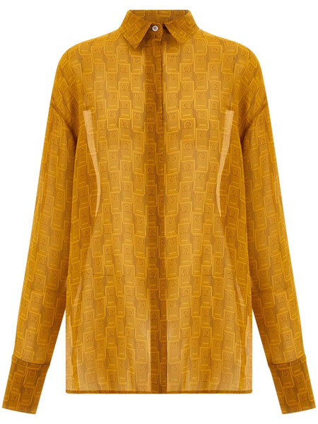  Ferragamo Camisa Gancini - Amarillo 