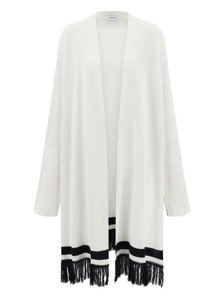  Ferragamo Cárdigan Con Flecos - Blanco 